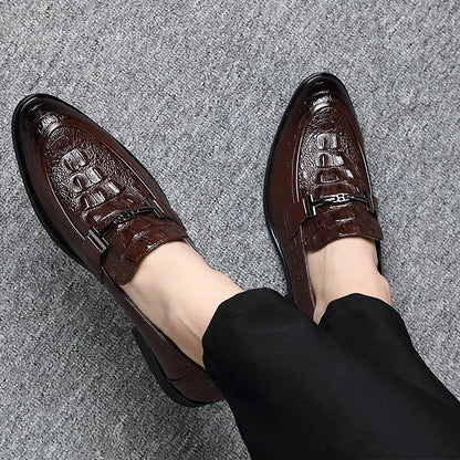 Crocodile-print Loafers