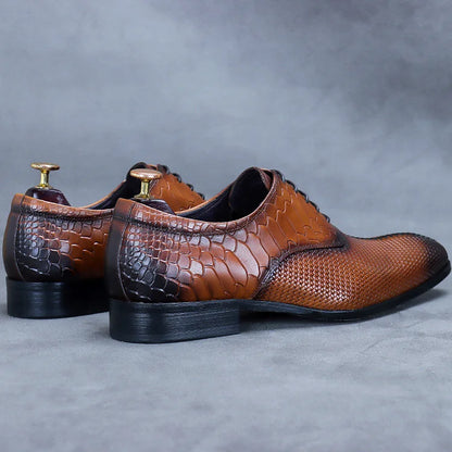 Polished Retro Serpentine Men's Oxfords