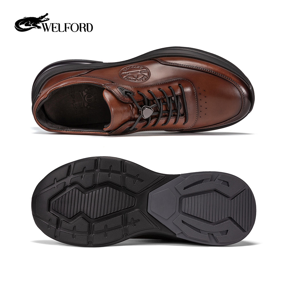 Men's Fashion Retro Business Elastic Strap Casual Shoes