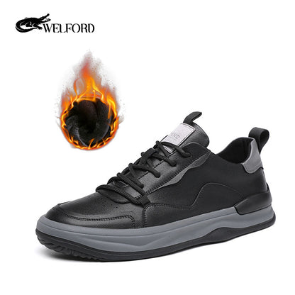 Men's trendy sports leather shoes