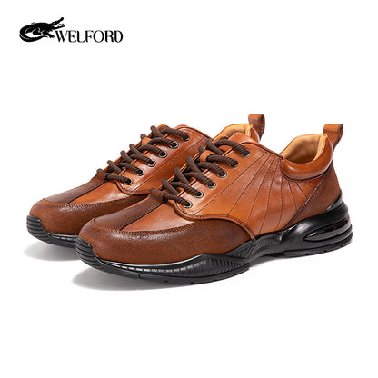 Retro horsehide men's sneakers casual shoes