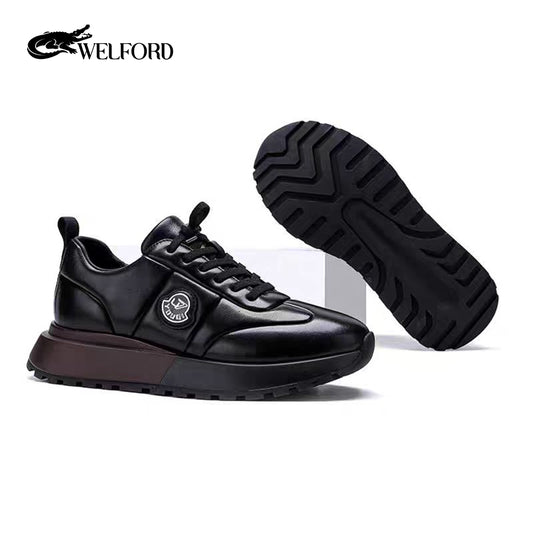 Genuine leather soft sole soft top layer cowhide sneakers