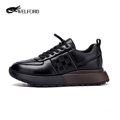 Genuine leather soft sole soft top layer cowhide sneakers