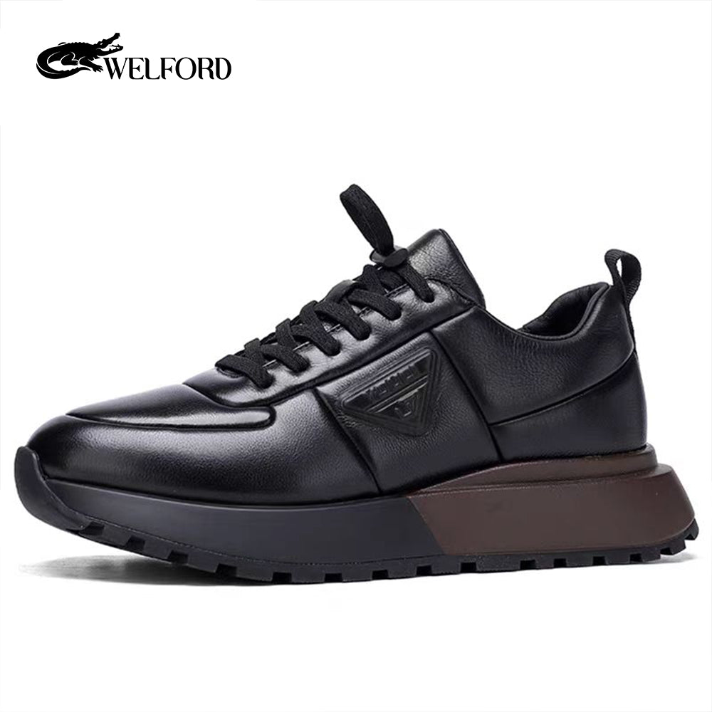 Genuine leather soft sole soft top layer cowhide sneakers