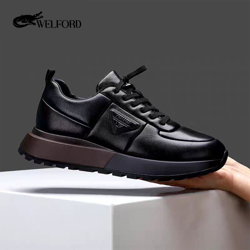 Genuine leather soft sole soft top layer cowhide sneakers