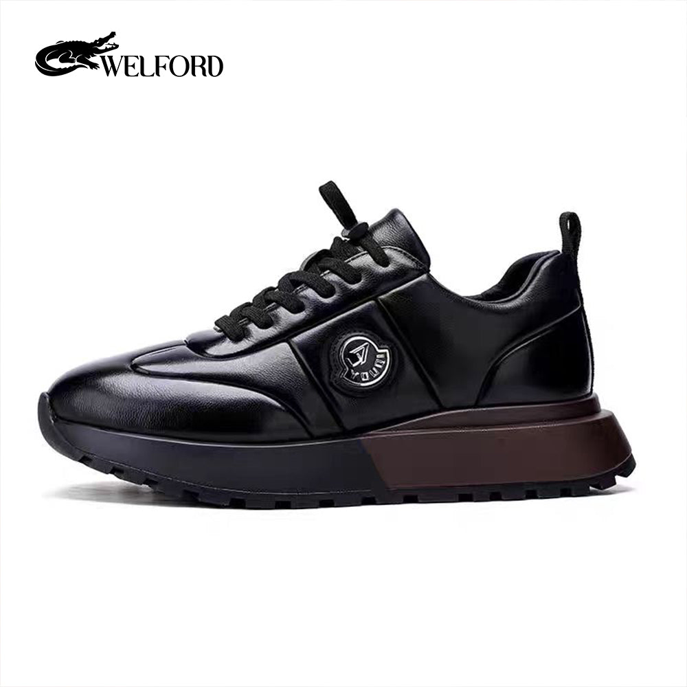 Genuine leather soft sole soft top layer cowhide sneakers