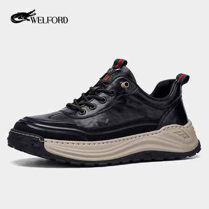 New first-layer cowhide low-top casual ultra-light wear-resistant sports shoes