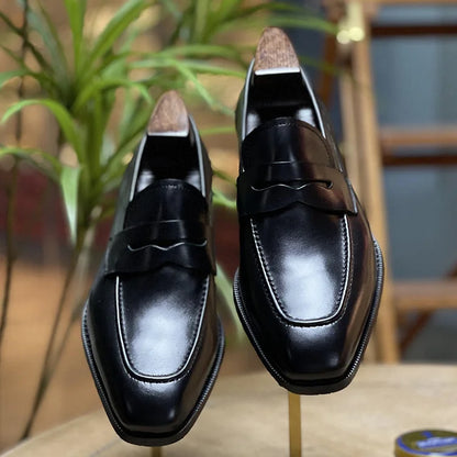 British Square Toe Loafers