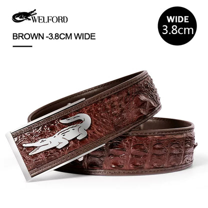 Genuine leather luxury Thai crocodile leather pants belt for men