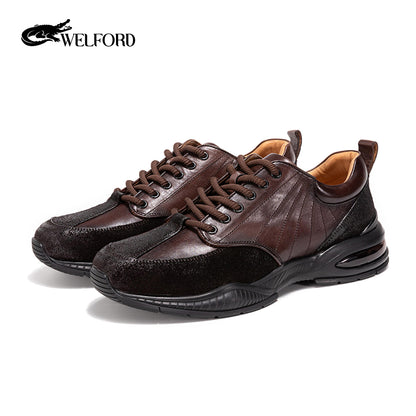 Retro horsehide men's sneakers casual shoes