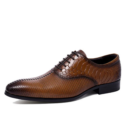 Polished Retro Serpentine Men's Oxfords