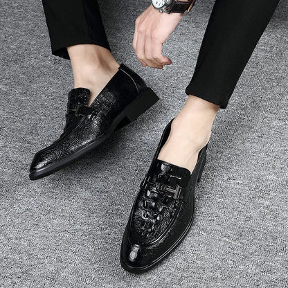 Crocodile-print Loafers