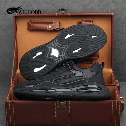 Milan genuine leather comfortable airbag sole ultra-light men's shoes