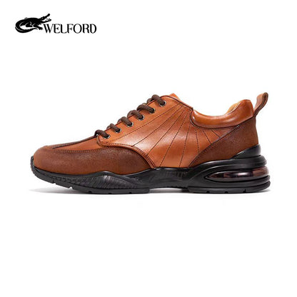 Retro horsehide men's sneakers casual shoes