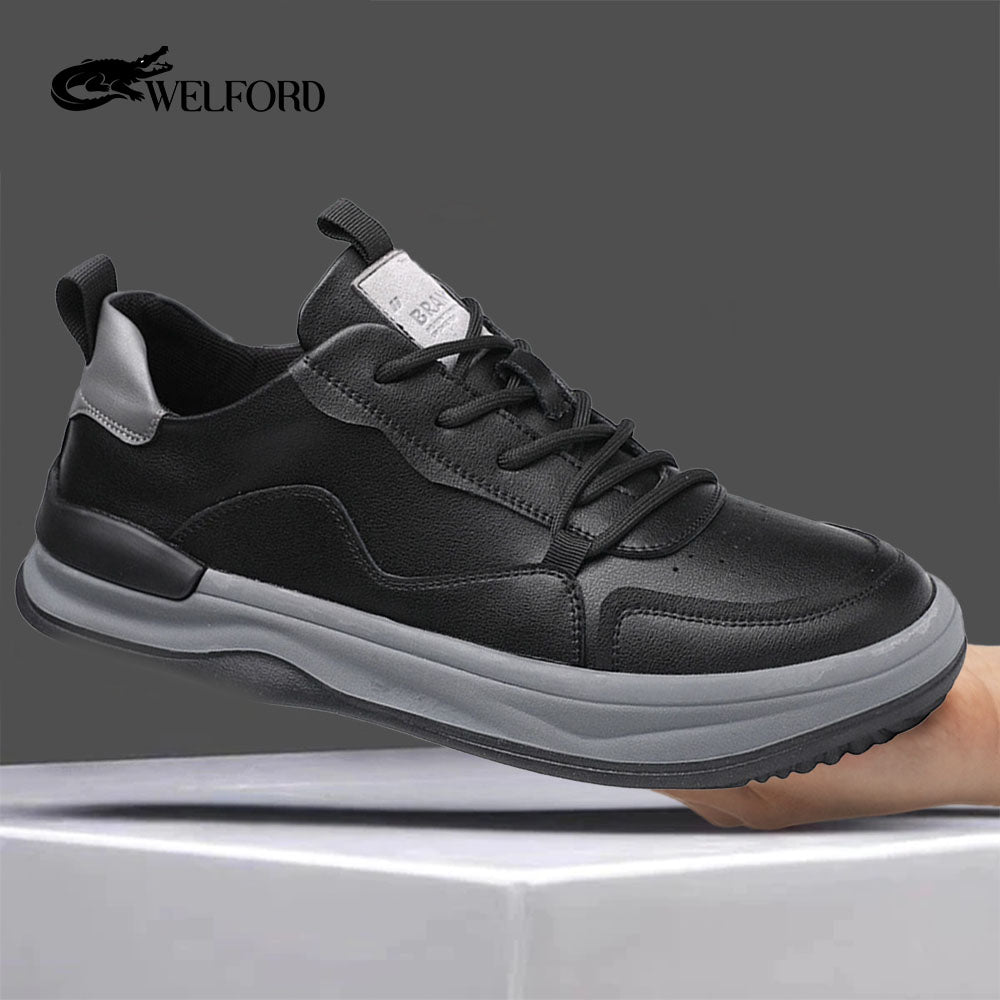 Men's trendy sports leather shoes