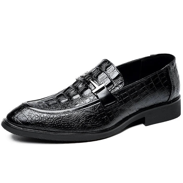 Crocodile-print Loafers