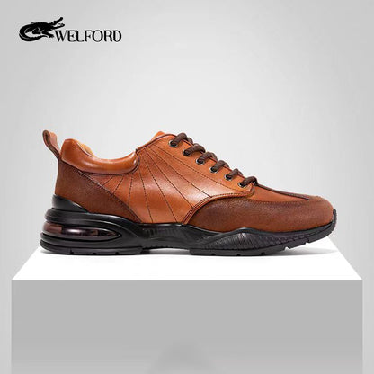 Retro horsehide men's sneakers casual shoes