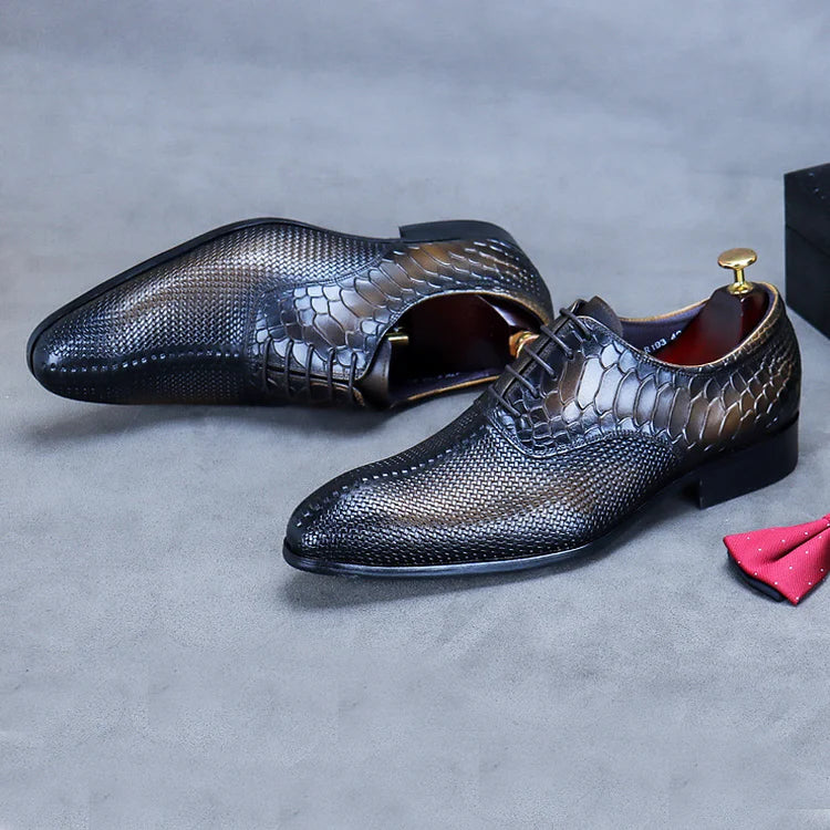 Polished Retro Serpentine Men's Oxfords