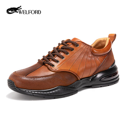 Retro horsehide men's sneakers casual shoes