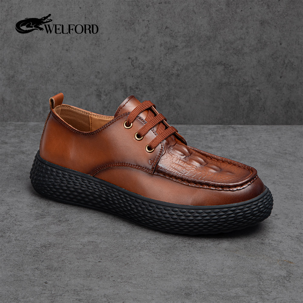 Italian classic men's crocodile loafers