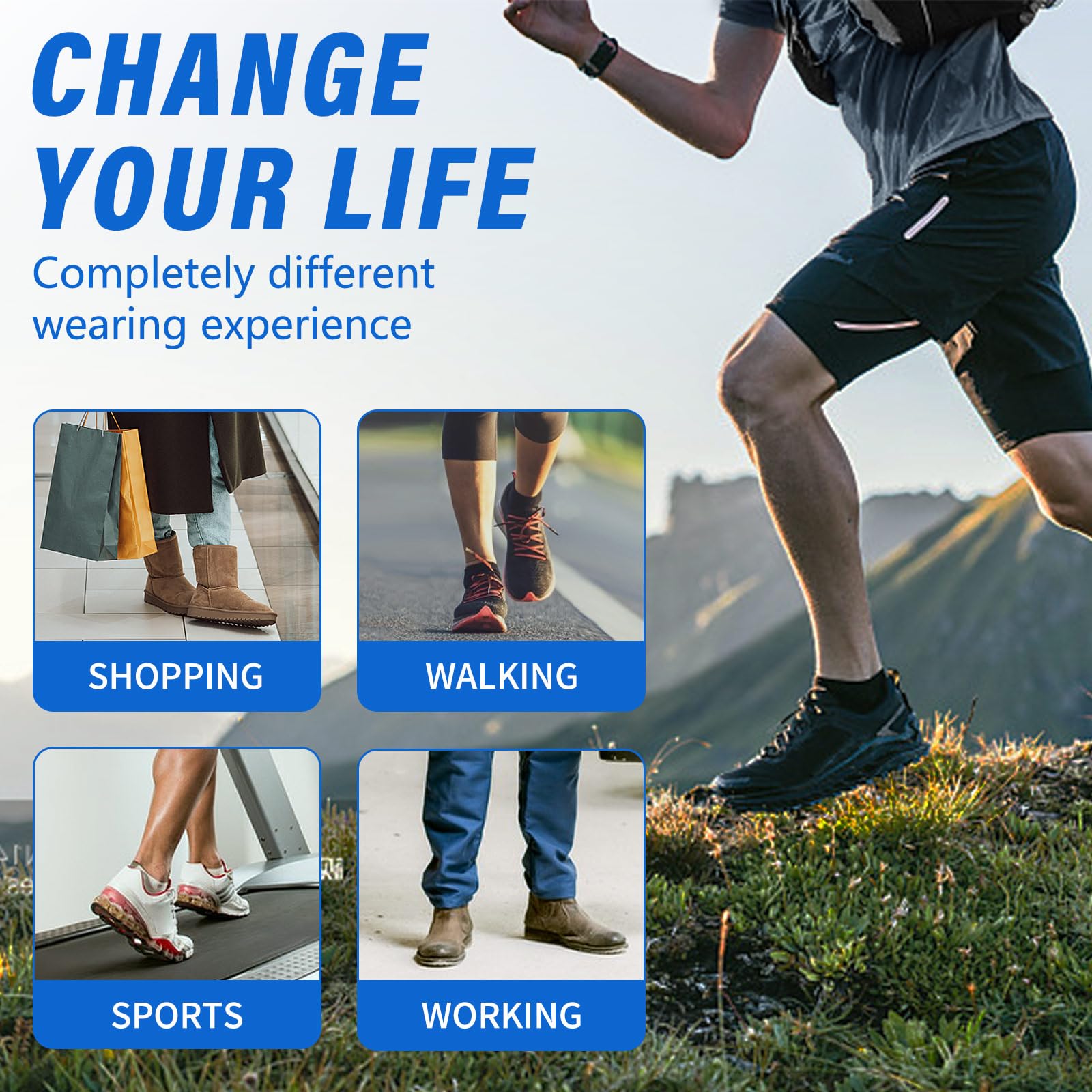 High Arch Insoles for Runners with High Arch Support