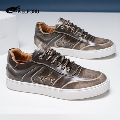 New first-layer cowhide low-top casual ultra-light wear-resistant sports shoes