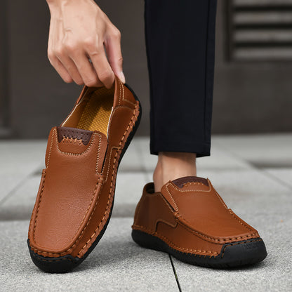 Men's Handmade Genuine Leather Slip-On Loafers