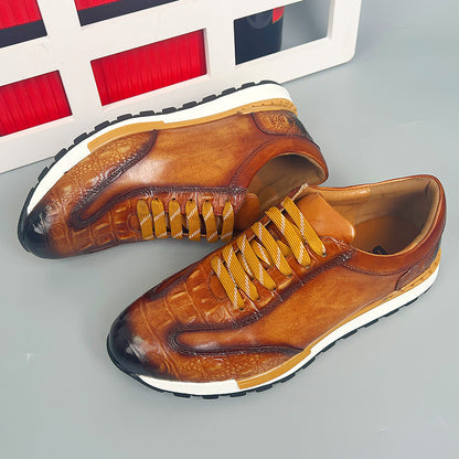 Trendy Cowhide Leather Men'S Sports Shoes