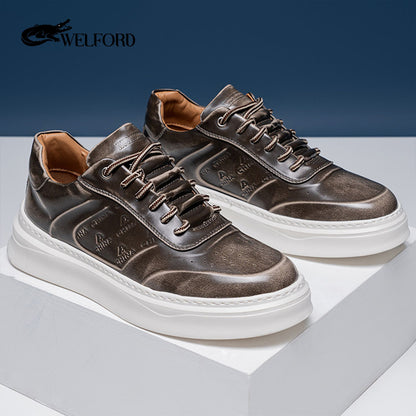 New first-layer cowhide low-top casual ultra-light wear-resistant sports shoes