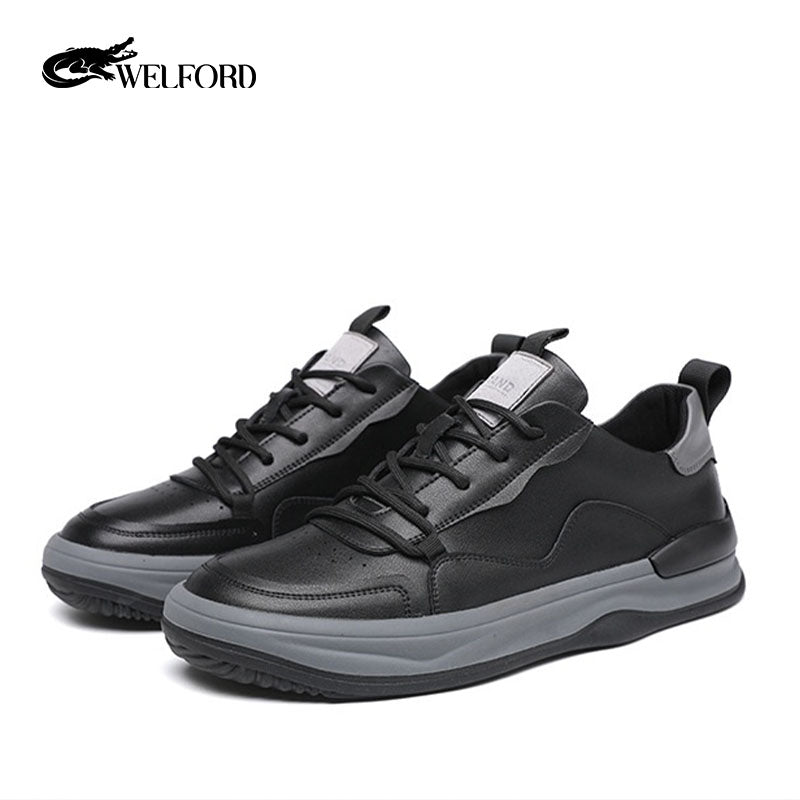 Men's trendy sports leather shoes