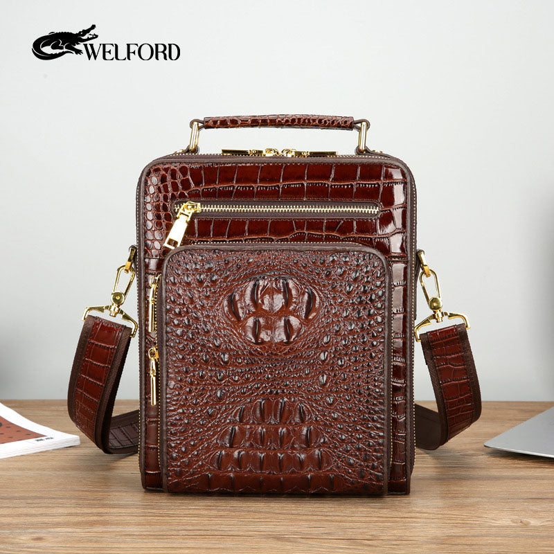 New Fashion Crocodile Pattern Handbag Casual Business Bag