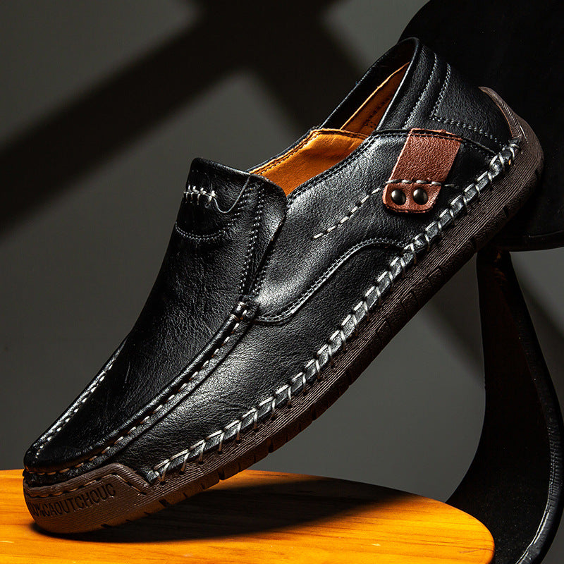 Men's Handmade Genuine Leather Slip-On Loafers