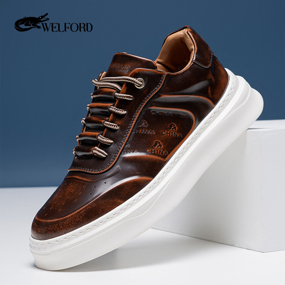 New first-layer cowhide low-top casual ultra-light wear-resistant sports shoes