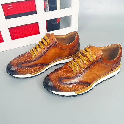 Trendy Cowhide Leather Men'S Sports Shoes