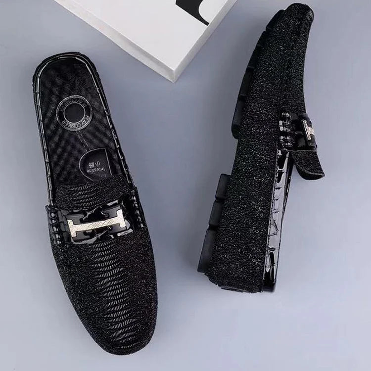 Black Full of Stars Loafers