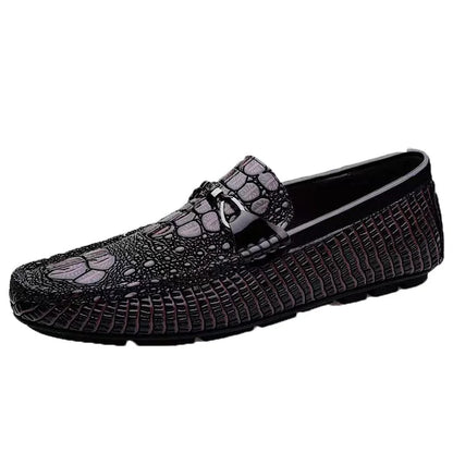 Soft Crocodile Print Loafers