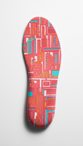 Vivid Pink city style insole