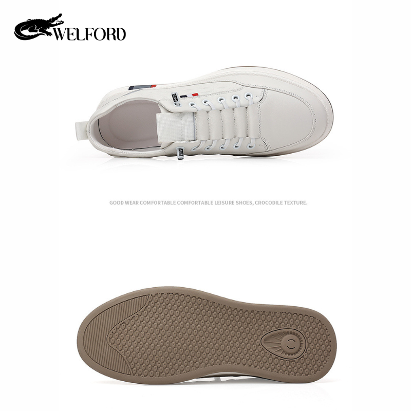 Italian Handmade Crocodile Pattern Leather Sneakers